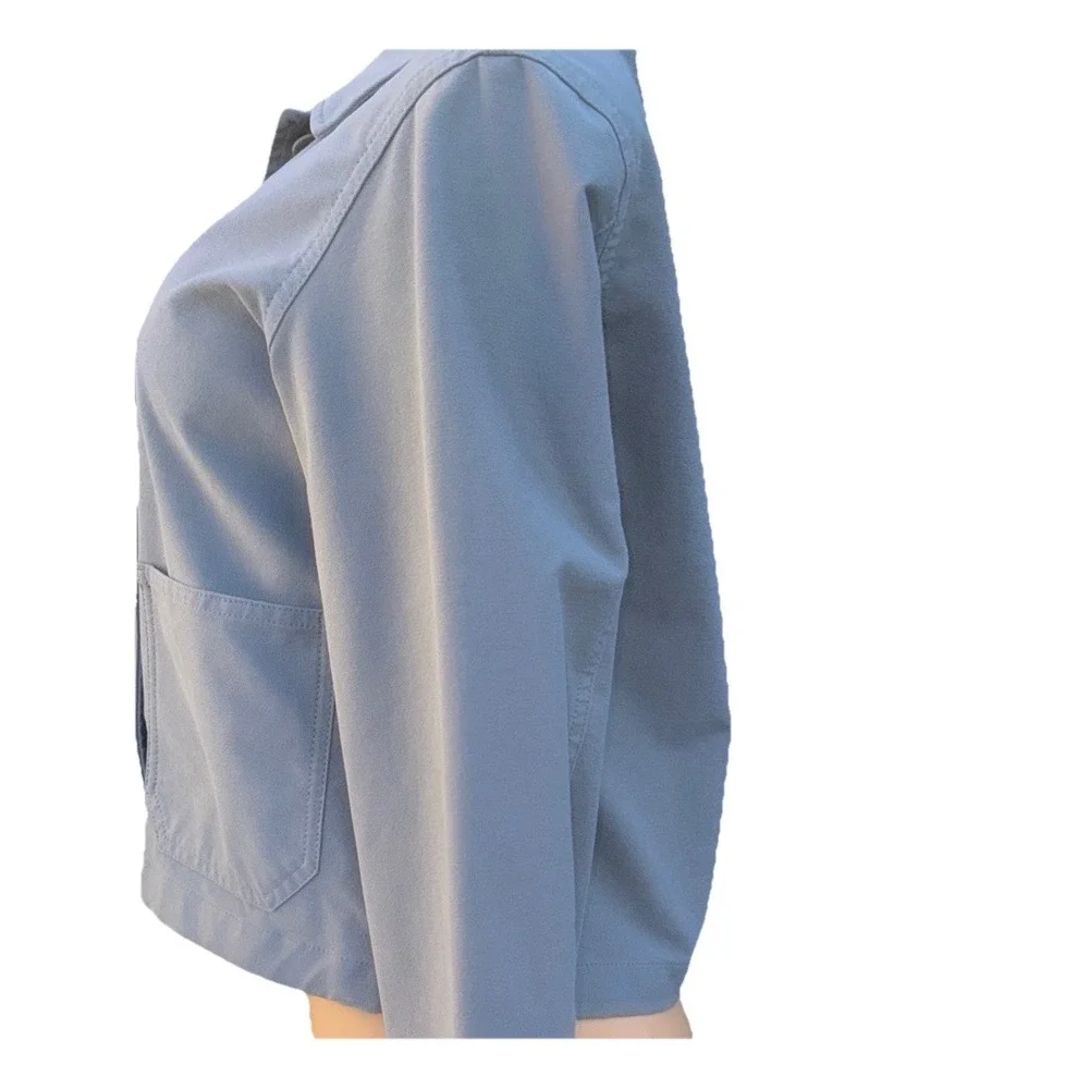 UNIQLO 'Blue' JERSEY RELAXED JACKET SIZE WOMENS SMALL - Picture 3 of 12